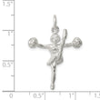 Sterling Silver Cheerleader Charm