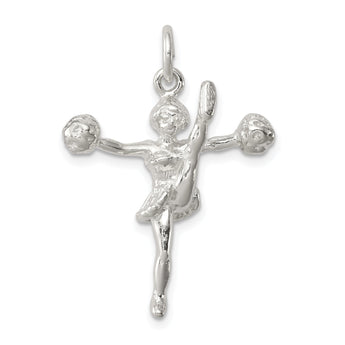 Sterling Silver Cheerleader Charm