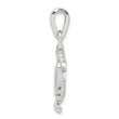 Sterling Silver Opal Inlay Crab Pendant with Rhodium Polish