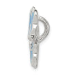 Sterling Silver Opal Butterfly Pendant Elegant Lab-Created Charm by