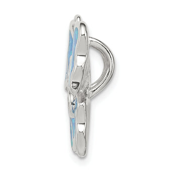 Sterling Silver Opal Butterfly Pendant Elegant Lab-Created Charm by