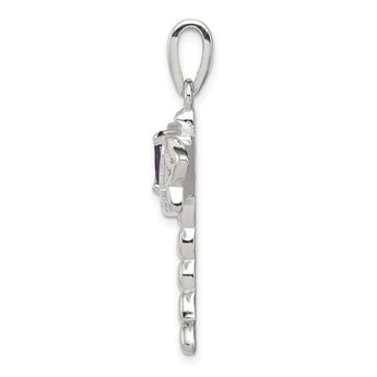 Sterling Silver Dragonfly Pendant with Amethyst & Opal Elegance
