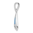 Sterling Silver Opal Sailboat Pendant with Rhodium Polish