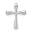 Sterling Silver 925 Diamond Cross Pendant with Polished Finish