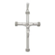 Sterling Silver Polished Textured Hollow Crucifix Pendant