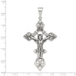 Sterling Silver Antiqued Large INRI Crucifix Pendant