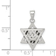 Sterling Silver Antiqued Star of David Pendant