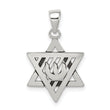 Sterling Silver Antiqued Star of David Pendant