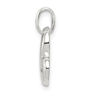 Sterling Silver 925 Polished Diamond Heart Pendant Anti-Tarnish Elegant Design