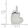 Sterling Silver 925 Polished Diamond Heart Pendant Anti-Tarnish Elegant Design