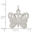 Sterling Silver Polished Butterfly Pendant