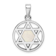 Sterling Silver 925 Star of David Pendant with MOP Inlay