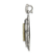 925 Sterling Silver Black Agate and MOP Cameo Pendant