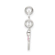 Sterling Silver Cupcake Charm with Garnet and Enamel Finish - Birthstone Company