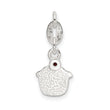 Sterling Silver Cupcake Charm with Garnet and Enamel Finish