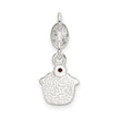 Sterling Silver Cupcake Charm with Garnet and Enamel Finish - Birthstone Company