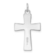 Sterling Silver Rhodium-plated Enamel Crucifix Pendant