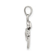 Sterling Silver Antiqued & CZ Angel Charm