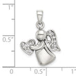 Sterling Silver Antiqued & CZ Angel Charm
