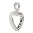 Sterling Silver Enamel LOVE YOU MOM Heart Pendant