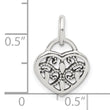 Sterling Silver Antique Heart Charm