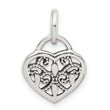 Sterling Silver Antique Heart Charm