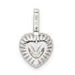 Sterling Silver CZ Heart Chain Slide