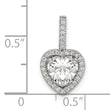 Sterling Silver CZ Heart Chain Slide