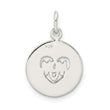 Sterling Silver Enamel MOM Charm
