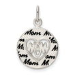 Sterling Silver Enamel MOM Charm