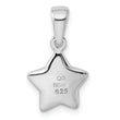 Sterling Silver Rhodium-plated CZ Star Pendant