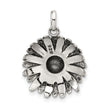 Sterling Silver Antiqued Sunflower Pendant