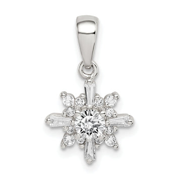 Sterling Silver Fancy CZ Pendant