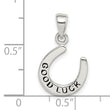 Sterling Silver Enamel Good Luck Horse Shoe Pendant