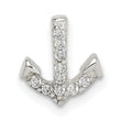 Sterling Silver CZ Anchor Chain Slide