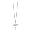 Diamond Fascination Diamond Mystique Sterling Silver Platinum-plated Diamond Cross 18 Inch Necklace