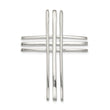 Sterling Silver Polished Cross Chain Slide