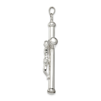 Sterling Silver Polished Crucifix Pendant