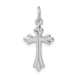 Sterling Silver Rhodium-plated Polished Cross Pendant