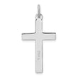 Sterling Silver Rhodium-plated Diamond-Cut Cross Pendant