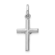 Sterling Silver Rhodium-plated Polished Crucifix Cross Pendant