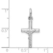 Sterling Silver Rhodium-plated Polished Crucifix Cross Pendant