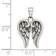 Sterling Silver Antiqued Wing Pendant