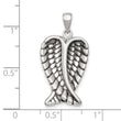 Sterling Silver Antiqued Angel Wings Pendant