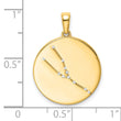 Sterling Silver Gold-plated & CZ Taurus Zodiac Pendant