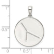 Sterling Silver Rhodium-plated & CZ Cancer Zodiac Pendant