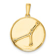 Sterling Silver Gold-plated & CZ Cancer Zodiac Pendant