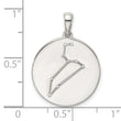Sterling Silver Rhodium-plated & CZ Leo Zodiac Pendant