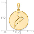 Sterling Silver Gold-plated & CZ Leo Zodiac Pendant