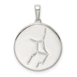 Sterling Silver Rhodium-plated & CZ Virgo Zodiac Pendant